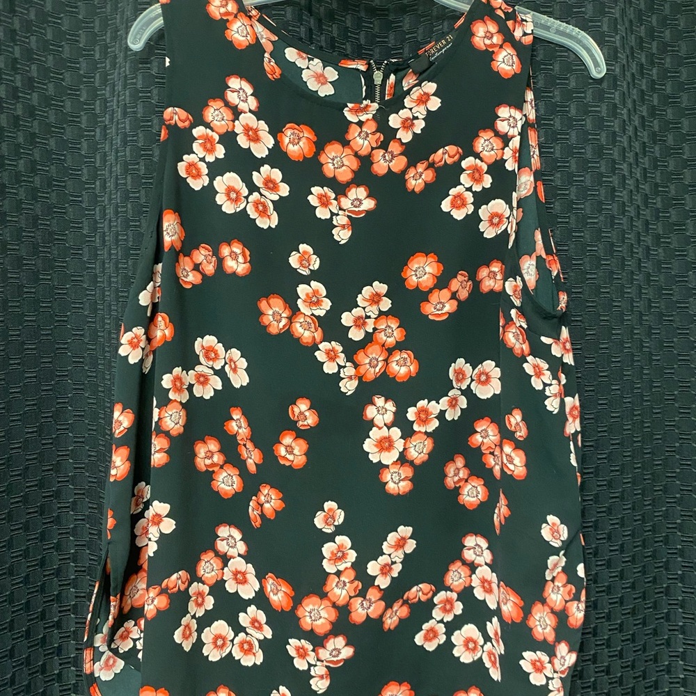 Floral dressy tank top